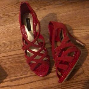 White House black market 10 red heels. Heel 4.5”.